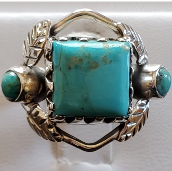 Genuine Arizona Blue Mojave Turquoise Ring 8 - Picture 1 of 6